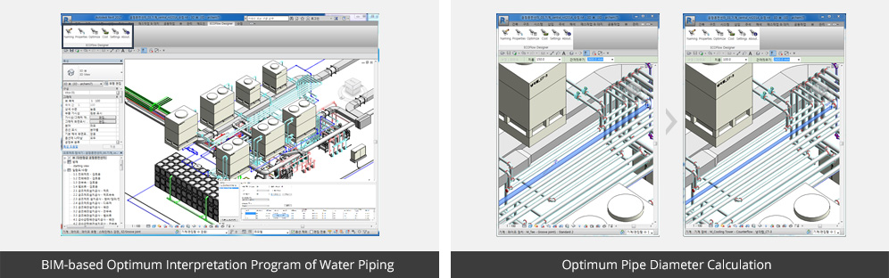 Optimum Design Technology of Water Piping using BIM 