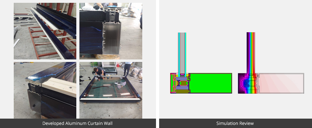 Aluminum Curtain Wall Strengthening Insulation Performances