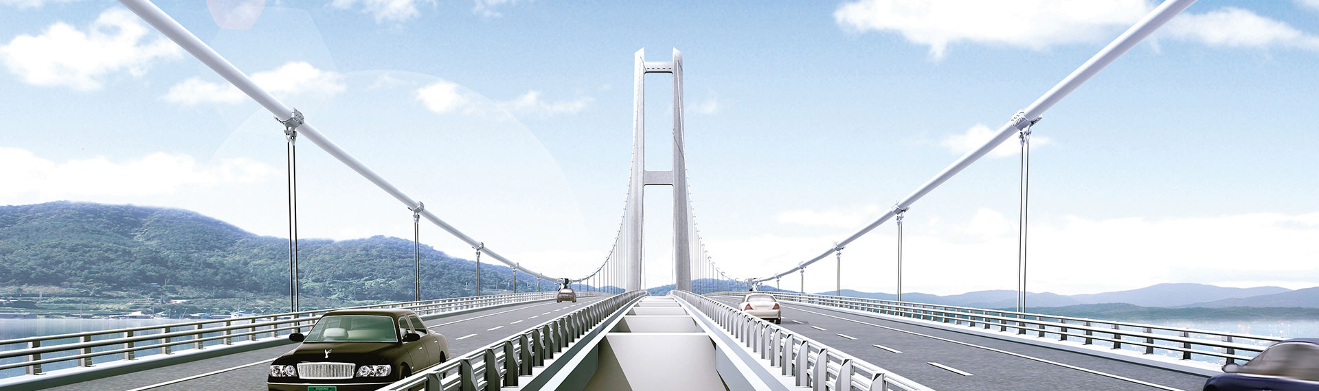 Yi Sun-sin Bridge the longest bridge in our country air view