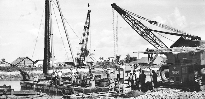 Vietnam port construction site picture