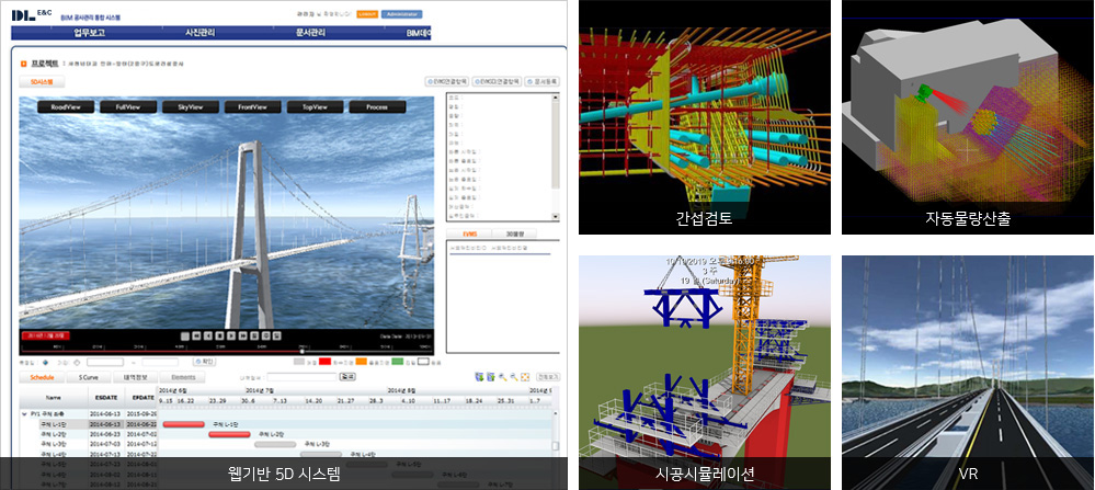 BIM 기술을 적용한 웹기반 5D 시스템 사진