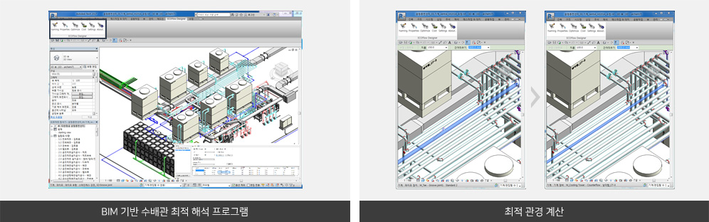 BIM을 활용한 수배관 최적설계 기술